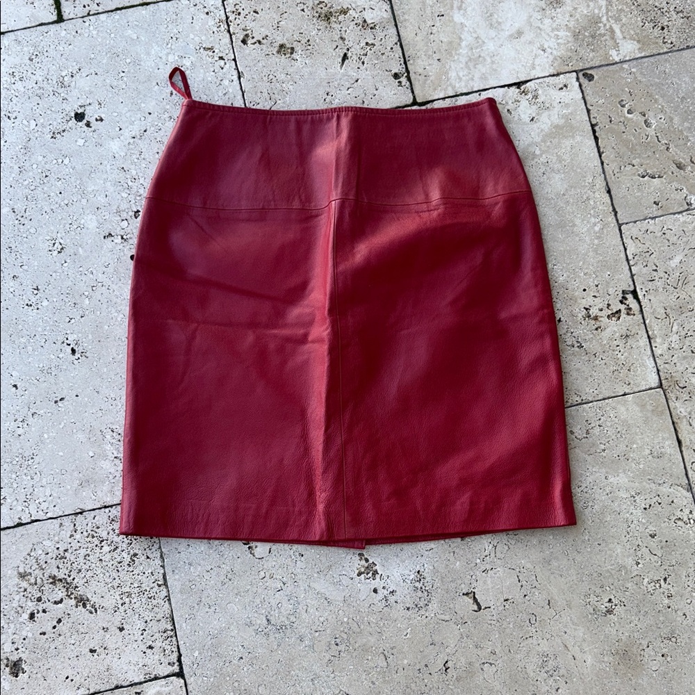 Metrostyle Bold Red Pencil Skirt